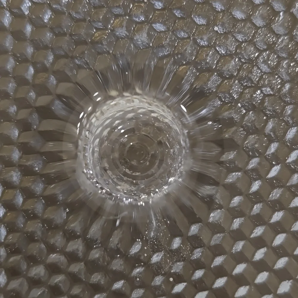 Vintage Torben Jørgensen Glass Taper Candle Holder Holmegaard Trigona